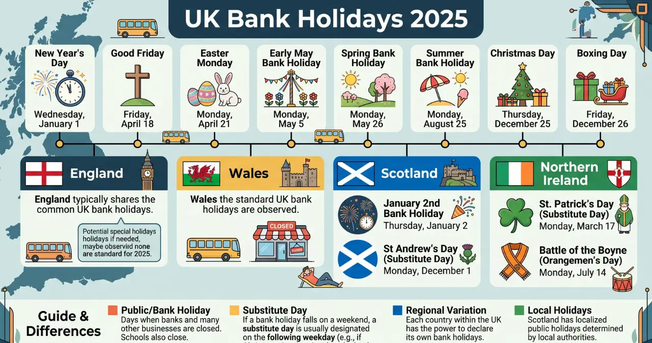 uk bank holidays 2025