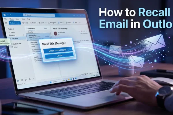 how to recall an email in outlook