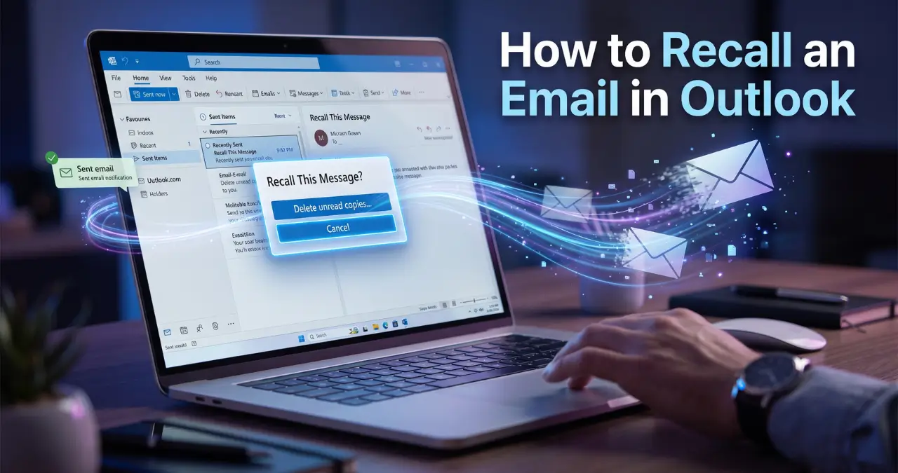 how to recall an email in outlook